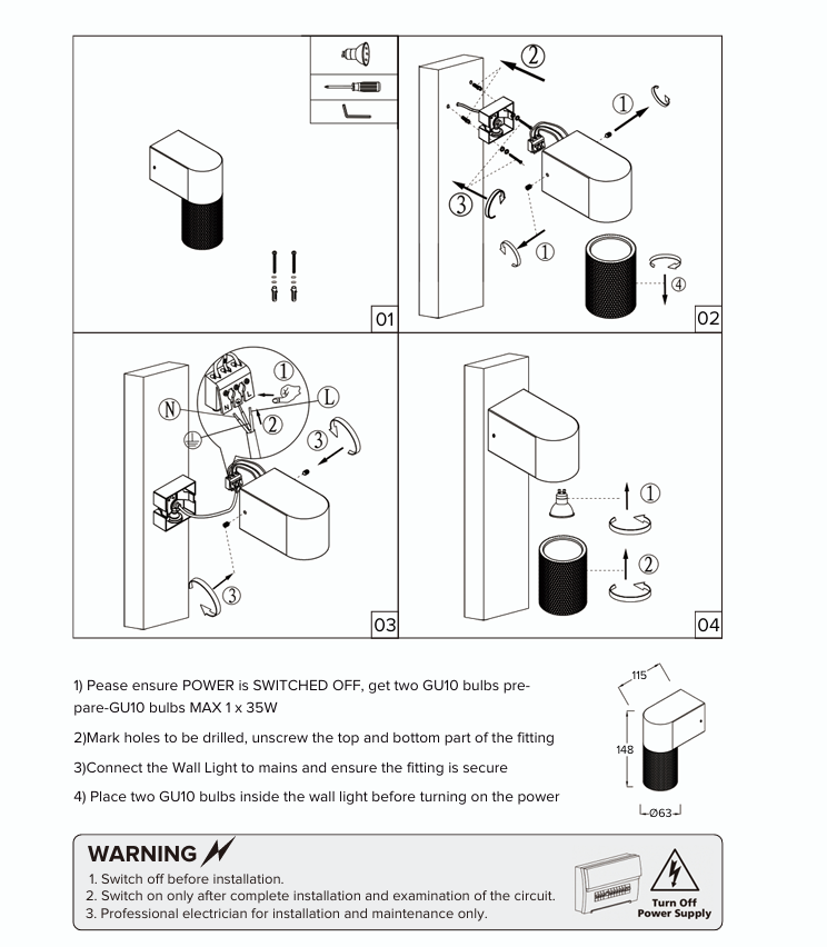 
                  
                    KNURLED Dark Bronze GU10 DOWN IP44 Indoor/Outdoor Wall Light, Directional Wall-Mounted, Corrosion-Resistant Die-Cast Aluminium
                  
                