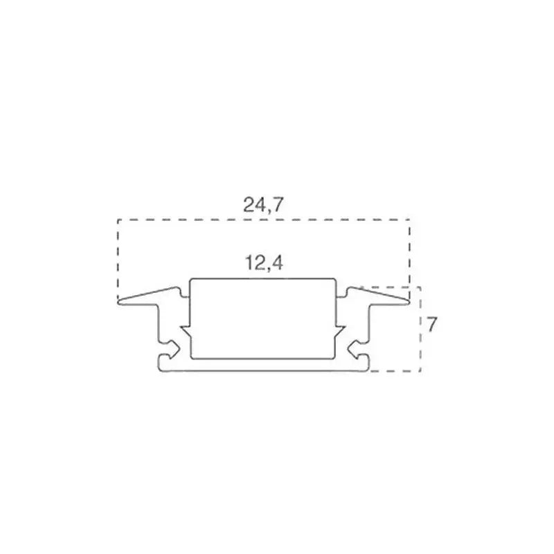 
                  
                    2 Meters LED Shallow Recessed Aluminum Profile with Frosted Diffuser and Accessories for LED Strip Lighting
                  
                