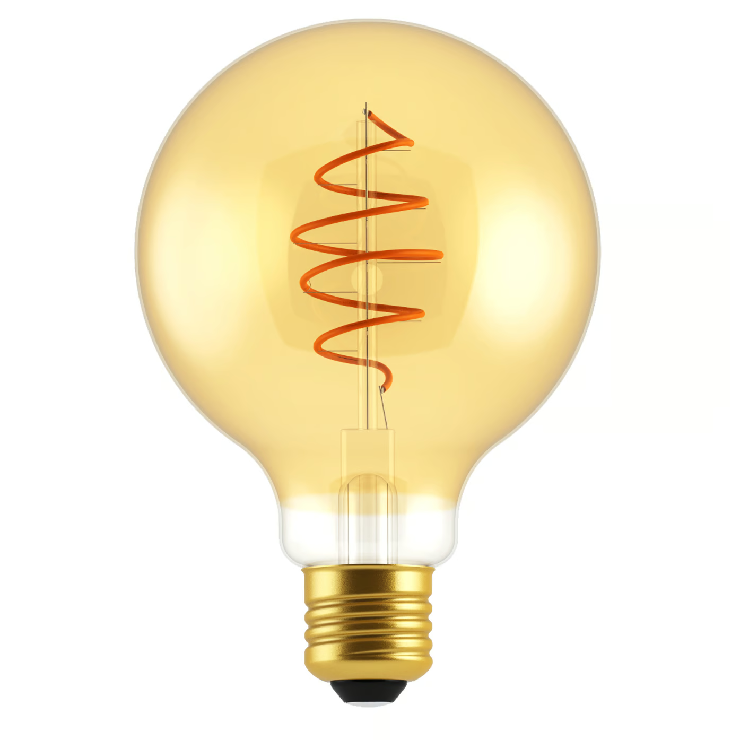 Nevaeh E27 Bulb Gold Spiral