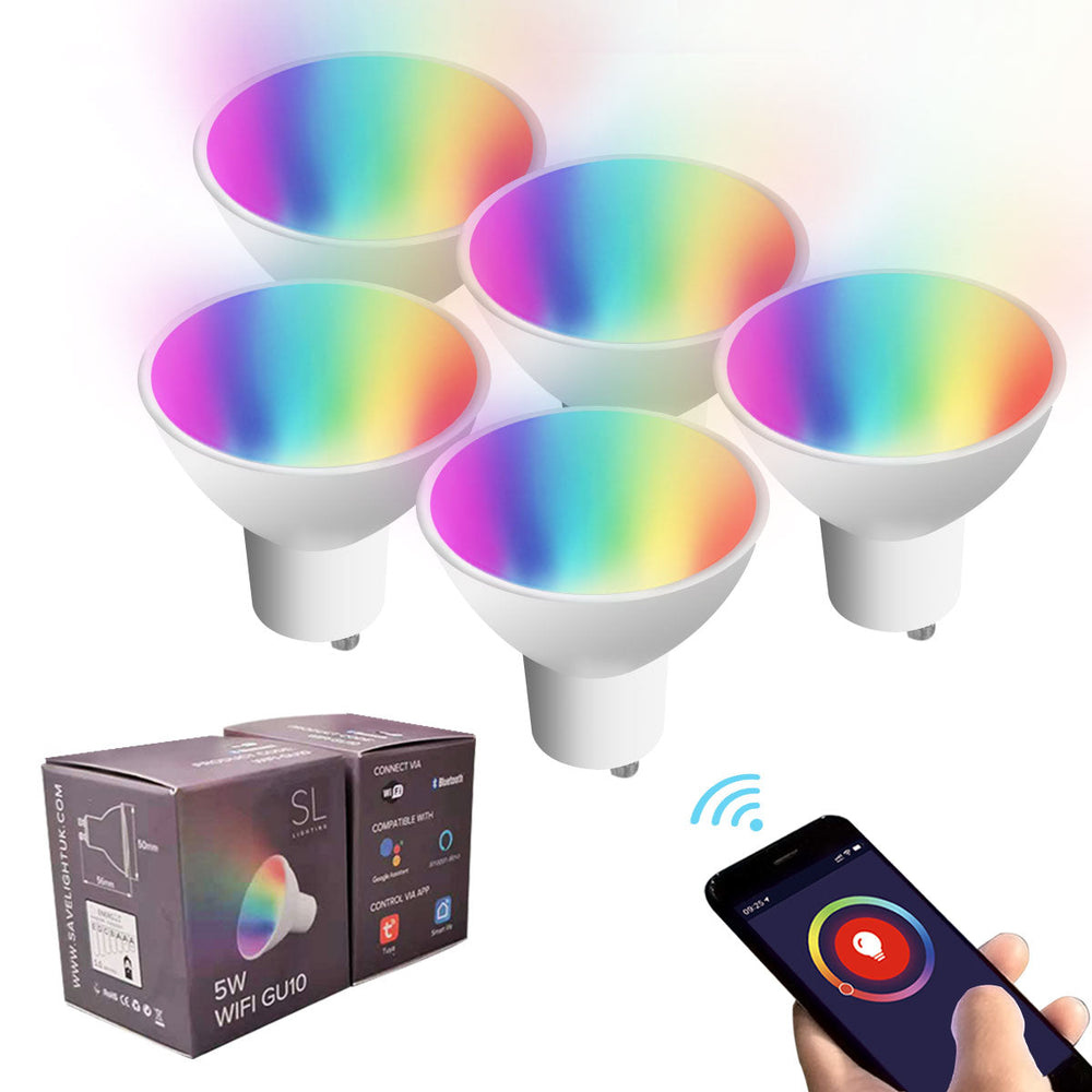 SL Lighting 5W Smart WIFI GU10 Lamp, Smart Home Lamp, Smart Control Lamp, App Control Lamp