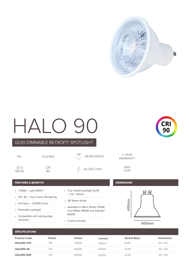 
                  
                    SL Lighting GU10 7W Dimmable LED Bulb, Dimmable GU10, Dimmable LED Lamp
                  
                