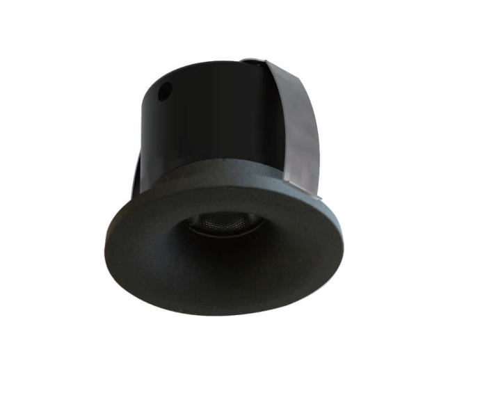 IP44 Fluted Marker Light, Mini Downlight, Niche/Alcove/Soffit Light Black Low Glare (Driver included)