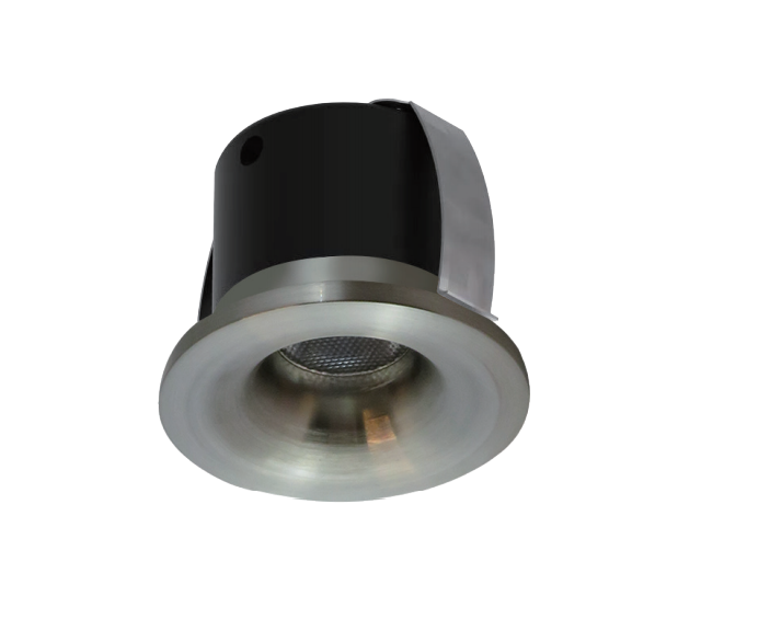 3W Chloe LED Fluted Marker Light, Mini Downlight, Niche/Alcove/Soffit Light Brush Nickel / Satin Nickel (Driver included)